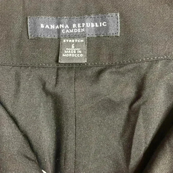 Banana Republic Black Straight Wide Leg Cuffed 6 - Picture 6 of 9